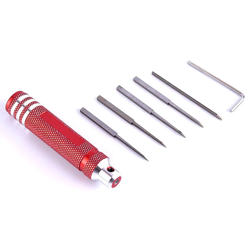 RC Hobby Knife Scriber Resin Carved Scribe 6 Blades Set 0.2mm 0.4mm 0.6mm 0.8mm 1.0mm with Handle Cutting Tools for RC Car Drone