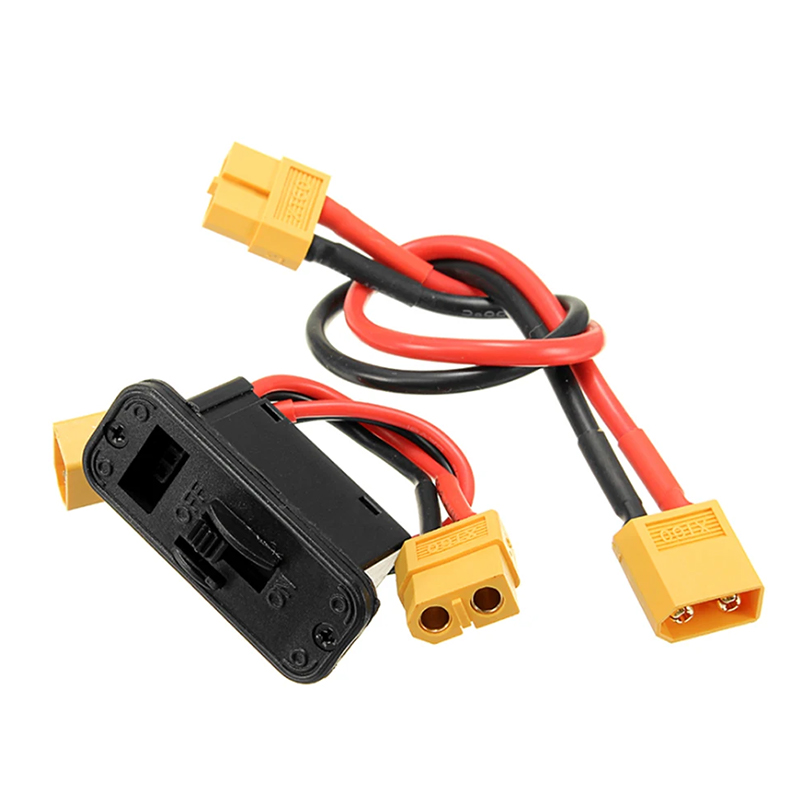 High Current LiPo Battery On/Off Power Switch With XT60 Plug Connector Extension Wire Cable 18awg 200mm