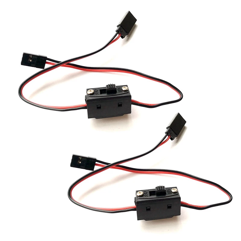 2pcs RC 2 Wire Receiver On/Off Power Switch Harness  JR/Futaba type For RC Lipo Battery Charger