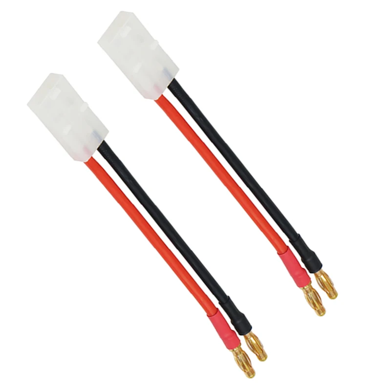 1/2Pcs Tamiya Female Plug to 4.0mm Gold Plated Banana Plug Adapter Charge Lead Cable 12awg 10cm for Lipo Battery