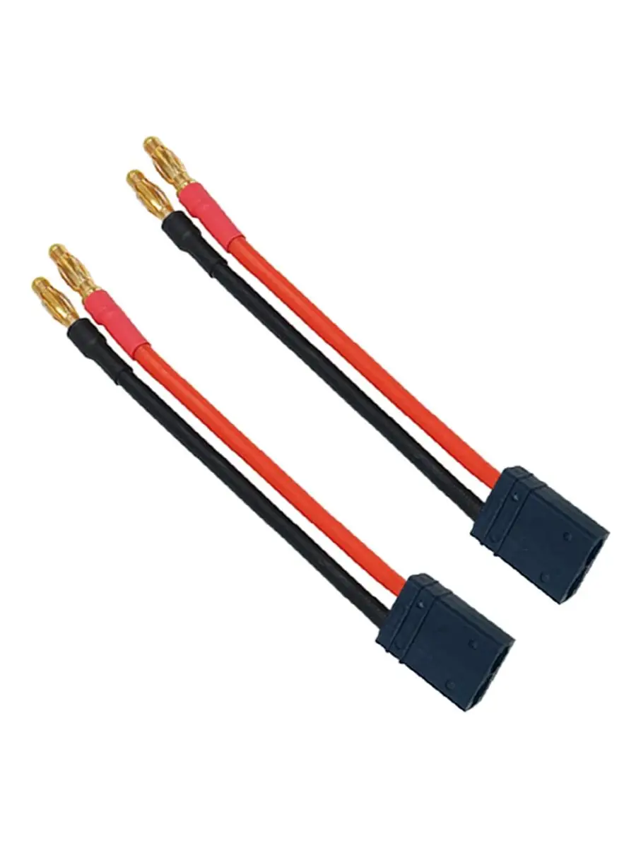 1/2Pcs Charge Lead TRX Female Plug Adapter to 4.0mm Gold Plated Banana Connector Wire Cable 12awg 10cm for Lipo Battery Charger