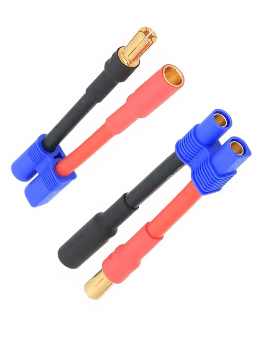 1 Pair /2Pcs EC3 Plug Male Female Plug to 5.5mm Male Female Connector Adapter 14AWG 4cm For RC Lipo Battery FPV Hobbies Toy