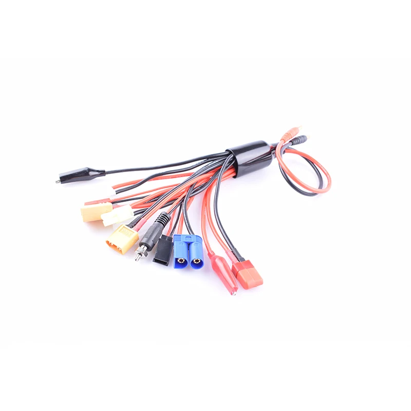 10 in 1 RC Multi Charge cable 4.0mm Banana Plug to XT60 XT90 Deans EC5 Tamiya Mini Tamiya JST Futaba Croc Clips Glow Starter