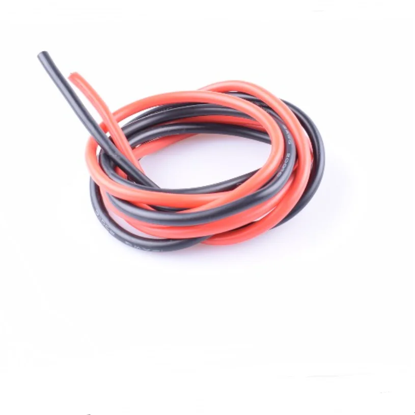 2 meter/lot 6awg 8awg 10awg 12awg 14awg 16awg 18awg 20awg super soft flexible factory made electric copper silicone wire cable