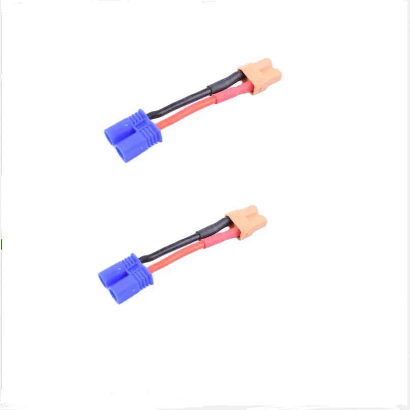 2 Pcs Male EC2 To Female XT30 Adapter 18awg Battery Charging Cable 40mm