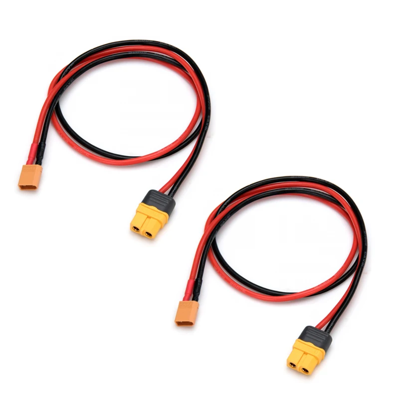 2Pcs Charge Lead Cable XT60H Female to XT30 Male Adapter Wire 14awg 30cm for RC Plane Car Boat Battery Charger Motor Esc